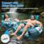 Piscine Float Adulte, Flotteur gonflable River Tube, River Tubes pour flottant robuste avec fond en filet, dossier confortable et 2 porte-gobelets et poignées de maintien durables, capacité de poids de 450 lb-130488774