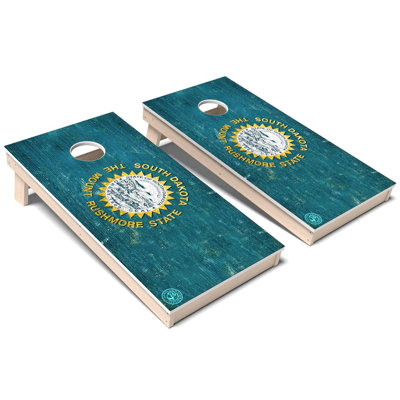South Dakota State Flag Full Color All-Weather Composite Cornhole Board Set