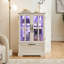 Vitrine avec portes en verre et tiroir rabattable
