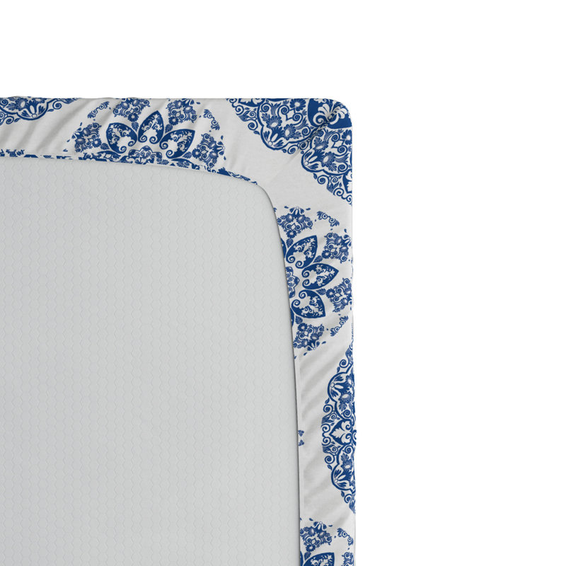 Microfiber Damask Fitted Sheet, Twin XL Fitted Sheet