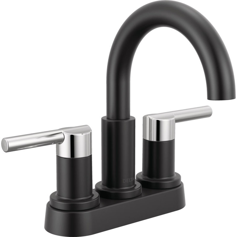 Robinet de salle de bain noir mat / chrome Nicoli, Matte Black / Chrome