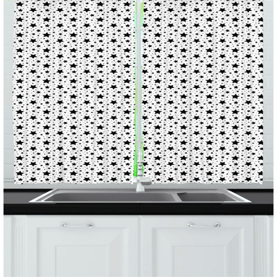 Geometric Tailored Kitchen Curtain