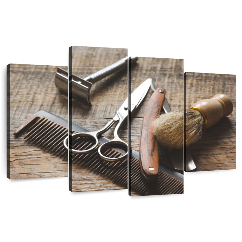Shuttleworth Barber Hair Tools, 54" H x 84" W