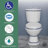 The Renovators Supply Inc. 45.5 Gallons GPF Elongated Chair Height Floor Mounted Corner Toilet (Seat Included)-73064075