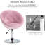 Tabouret de chambre Classy - rose, siège pivotant à hauteur réglable