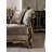 Haben Button Tufted Sofa with 5 Pillows in Light Green, Gold and Black High Gloss