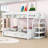 Dalvey Kids Full Over Full 3 Drawers Convertible Futon Bunk Bed with Storage Staircase-860547410