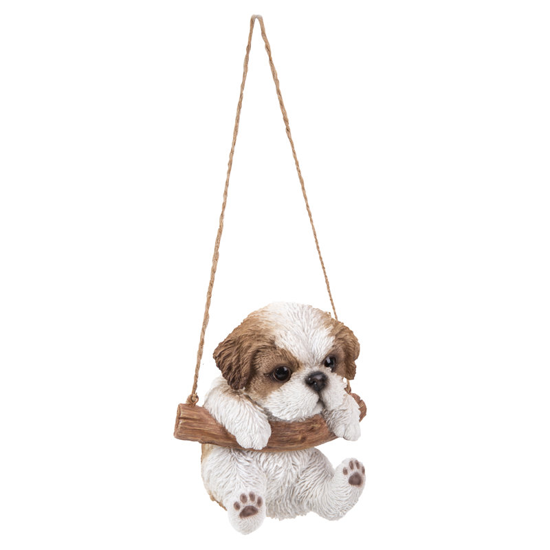 Statue de chiot Shih Tzu à suspendre