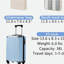 Bagage à main 20 pouces Hardshell, valise légère en ABS durable avec roulettes, serrure TSA intégrée, 2 cubes de rangement, bleu ciel