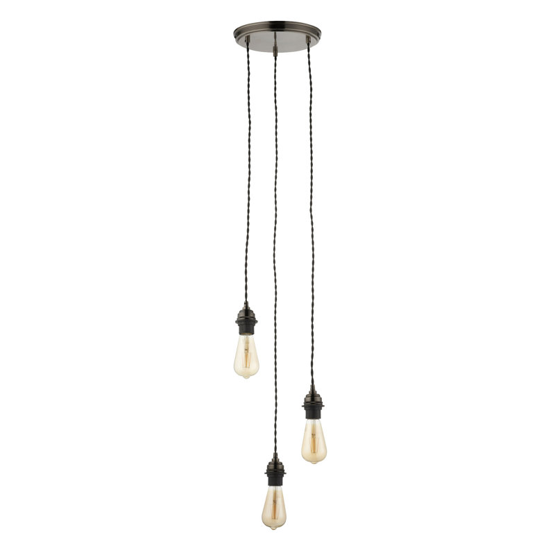 3 - Light Pendant, Brushed Bronze