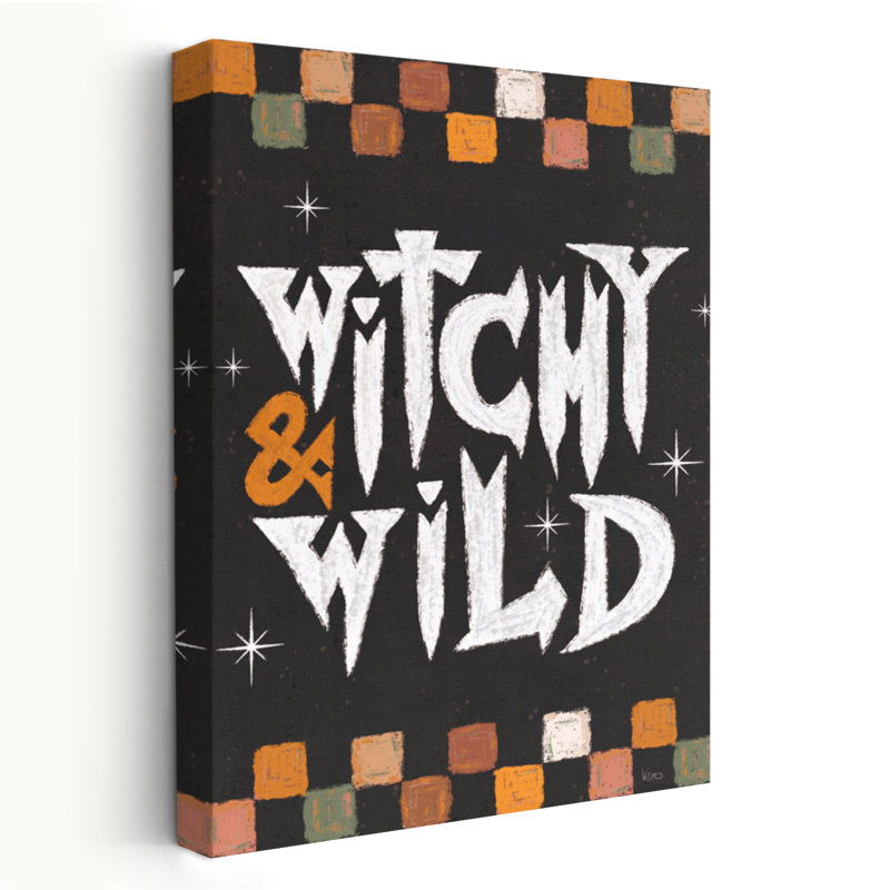 Art d'Halloween Wee Bit Wicked VI - carreaux noirs, H 48 po x l 32 po