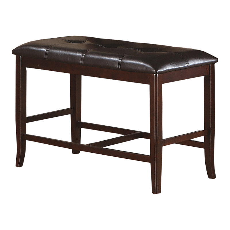 Allmon Faux Leather Counter Height Bench