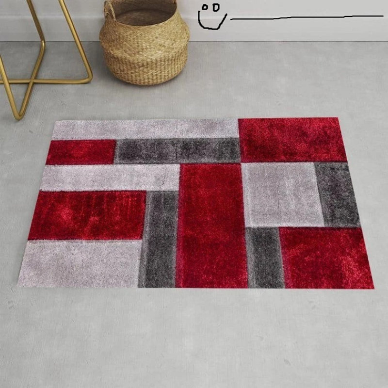 Modern Stylish Large Shaggy Area Rugs Hallway Living Room Bedroom Carpet Mats*, Rectangle 60 x 110 cm