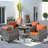 4 - Person Patio Conversation Set with Cushions-1175433986