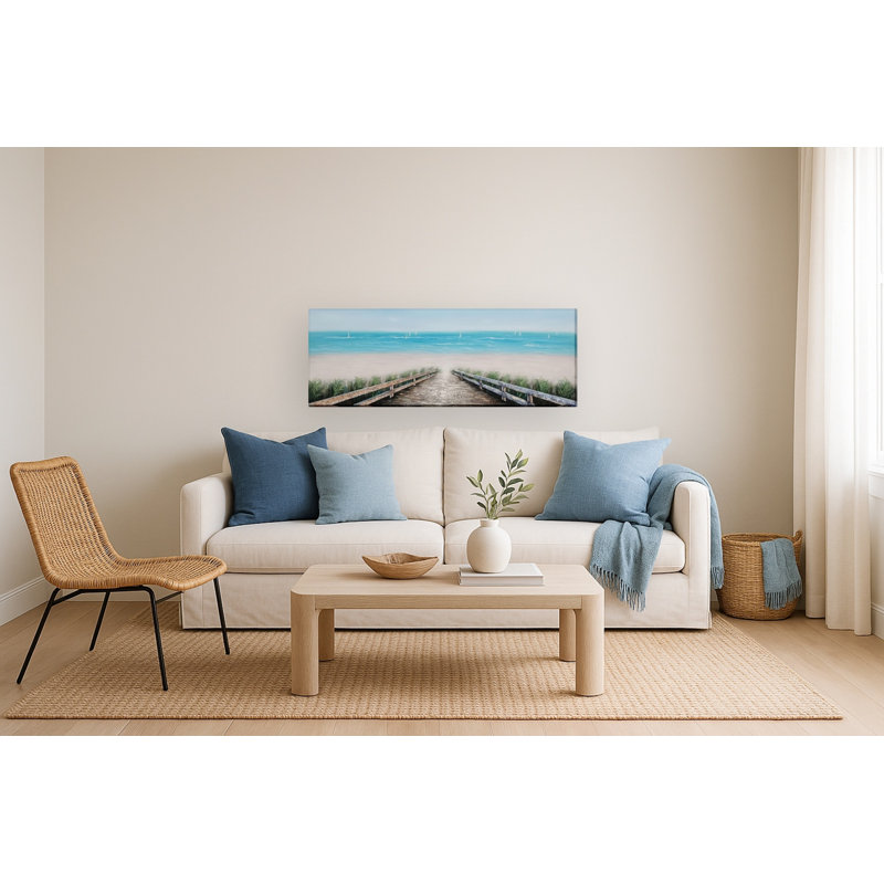 Art mural sur toile Tranquil Sands Coastal Walkway - 20 "x 60"