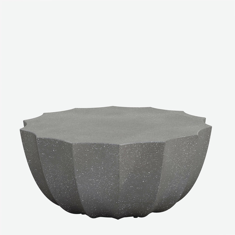 Table basse d'extérieur imperméable 35,43 po, Gris