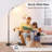 Loudean 72.8' Dimmable LED Floor Lamp with Remote Control, Adjustable Reading Floor Lamp-371520420