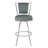 Borrelli Swivel 26 in. Walnut Wood and Steel Metal Counter Height Bar Stool-23206415