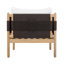 Chaises longues modernes de patio, armure de corde de bois d'acacia pour la maison extérieure