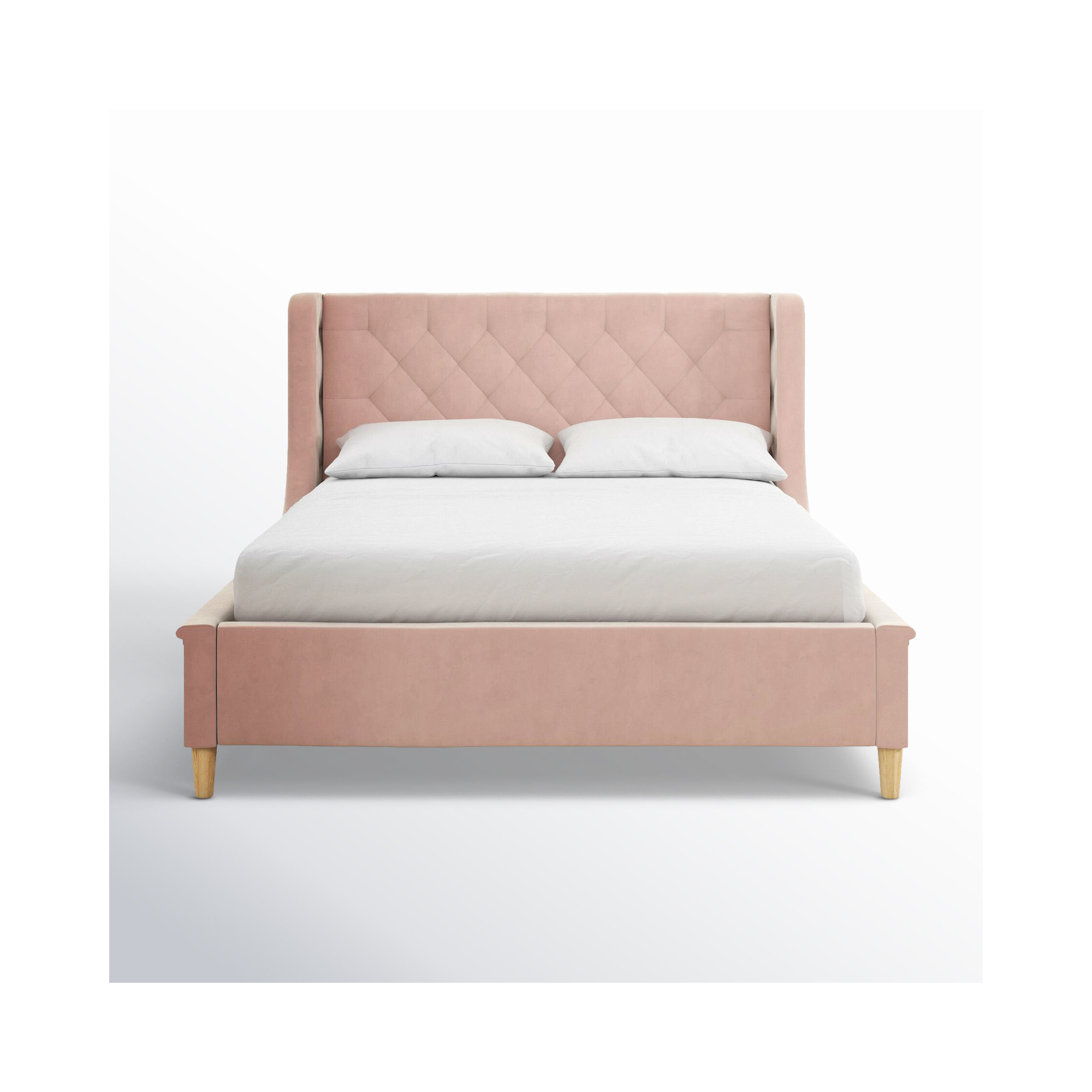 Ambrosia Full Platform Bed, Pink
