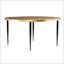 Table basse ronde avec plateau en relief