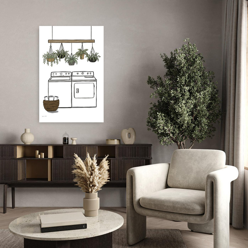 Plant Lady's Laundry Room, art contemporain, H 36 po x l 24 po