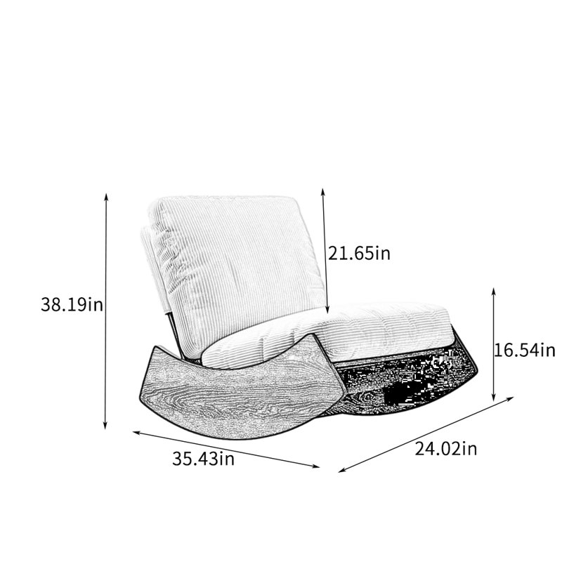 Chaise berçante rétro pour moments de détente., Jaune, Noir