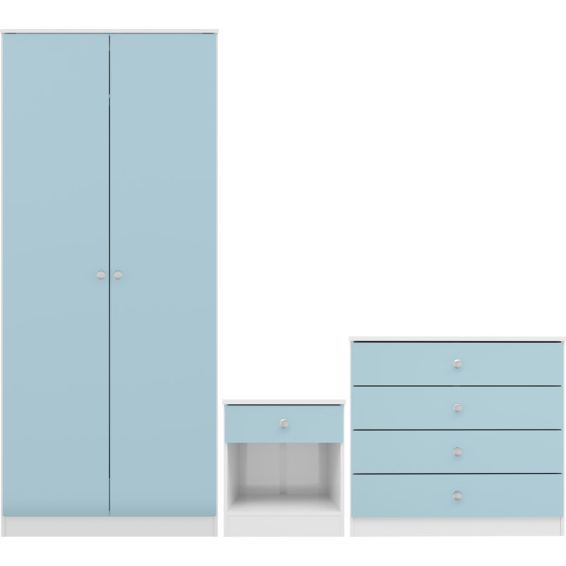 Denver Piece Bedroom Set, Blue
