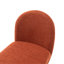 Tabouret de bar Everly Modern orange pivotant à 360° avec revêtement rembourré, pied central et repose-pieds chromé-1383703902