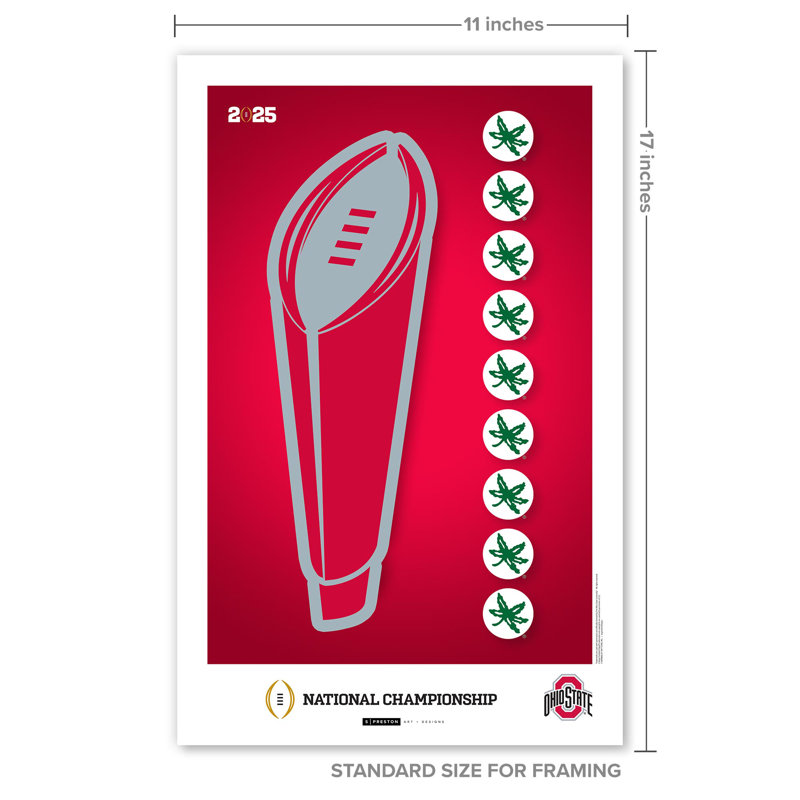 «Ohio State Buckeyes Minimalist 2024 National College Football Champions» par S. Preston