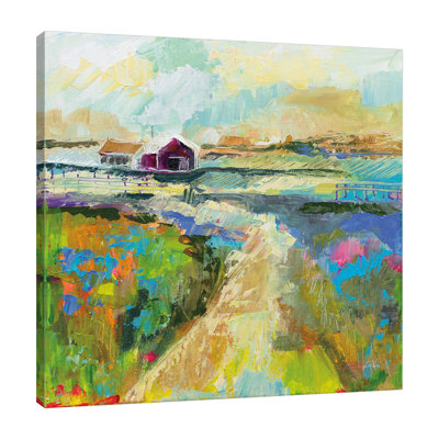 «The Pasture» par Jeanette Vertentes - peinture sur toile tendue