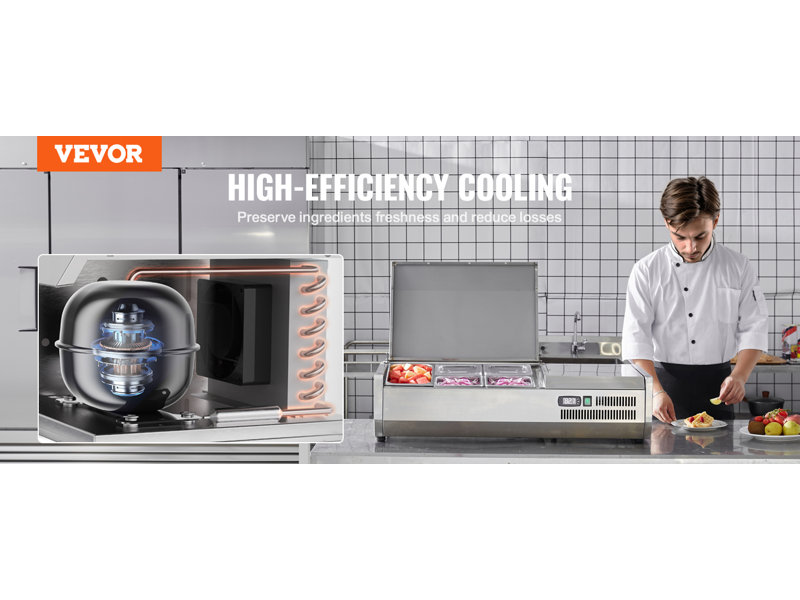 VEVOR Prep Refrigerator - 37.6''