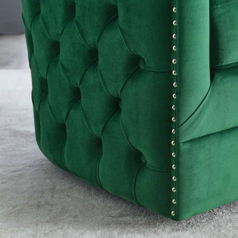 Fauteuil d'appoint pivotant en velours
