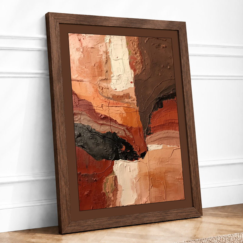 Earth Layers Abstract - Framed Print, Walnut, A1 - 84.1 x 59.4 cm