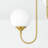 Lunarelle Studio 3-Light Semi Flush Mount Ceiling Light with Milk Glass Globes