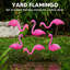Petit ensemble de 6 ornements de jardin flamant rose