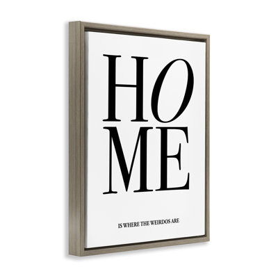 «Where The Weirdos Are», art mural encadré sur toile flottante, design par House of Lulu