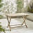 Ronja Outdoor Solid Wood Folding Table With 4 Ronja Dining Chairs - Modern Garden Patio Dining