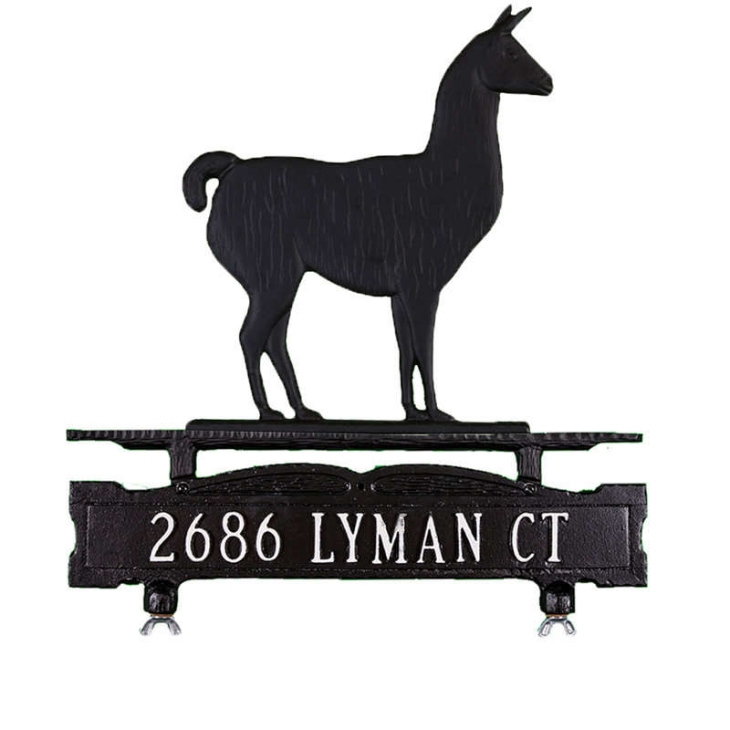 Metal Mailbox Sign, Yes, Satin Black