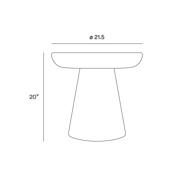 Batea Solid Wood End Table, Coffee