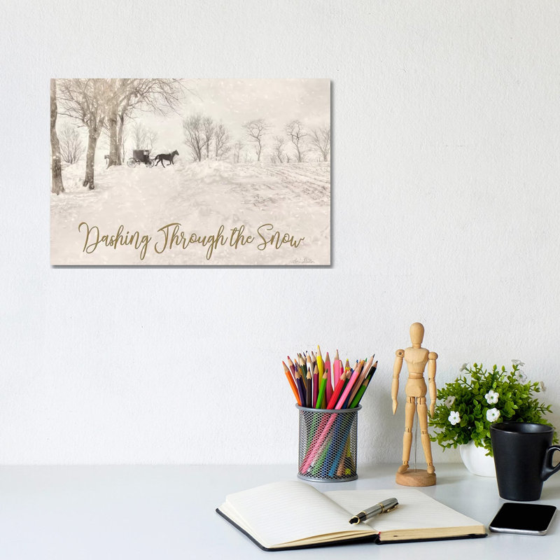 Dashing Through The Snow by Lori Deiter - Print on Canvas, 20.32cm H x 30.48cm W x 1.91cm D, Wrapped Canvas