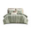 Housse de couette en coton double / grand - rayures alternant avec des accents contrastants