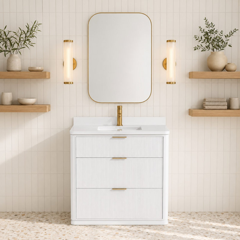 Meuble-lavabo Aria 36 po blanc
