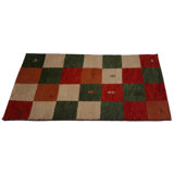 Ottwin Plaid Area Rug in Multicolor Green