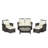 4 Person Wicker Patio Furniture Sets With 2 Ottomans-618874637