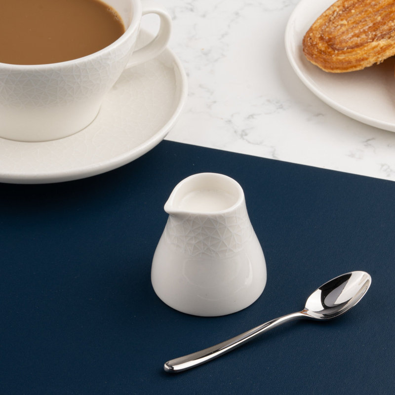 Fabric Crackle Premium Porcelain Privilege Creamer without Handle, 1.5oz