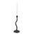 Cole and Grey Metal Black Decorative Candle Holder with Round Base