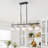 Harlune 5 - Light Black Glass Kitchen Island Linear Pendant-853732152-853732102