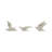  Elysia 3-Piece Horizon Quartz Resin Bird Wall Decor, White, Resin, Contemporary And Modern Style