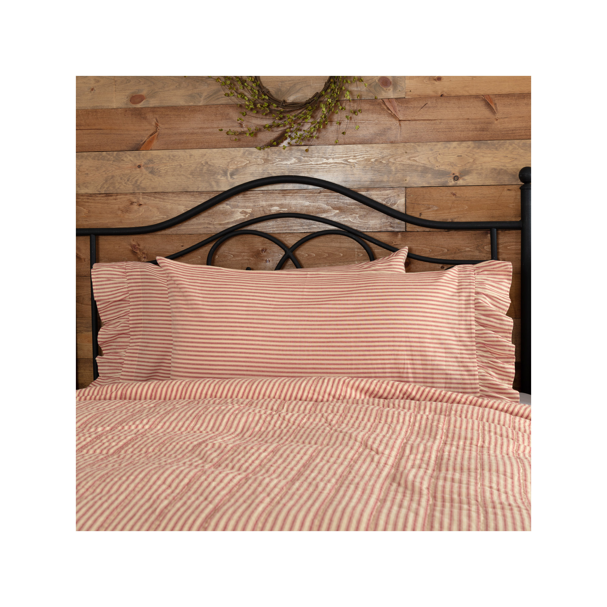 100% Cotton - Set of 2, King, Red